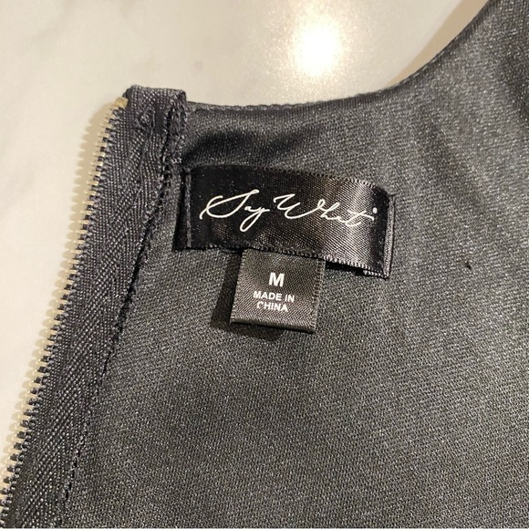 Say What ? corset mesh bra crop top Faux leather PVC zip front - Picture 5 of 9